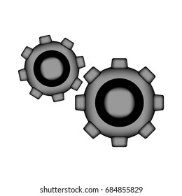 Settings icon sign on white background. Vector illustration.
