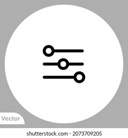 Settings icon sign vector,Symbol, logo illustration for web and mobile