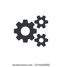 Settings icon. Simple flat style outline maintenance icon. Gear icon symbol
