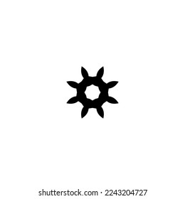 Settings icon. Simple style technology repair company big sale poster background symbol. Settings button. Repair brand logo design element. Settings t-shirt printing. Vector for sticker.