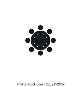 Settings icon. Simple style technology repair company big sale poster background symbol. Settings button. Repair brand logo design element. Settings t-shirt printing. Vector for sticker.
