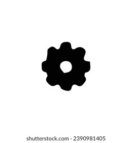 Settings icon. Simple style technology repair company big sale poster background symbol. Settings button. Repair brand logo design element. Settings t-shirt printing. Vector for sticker.
