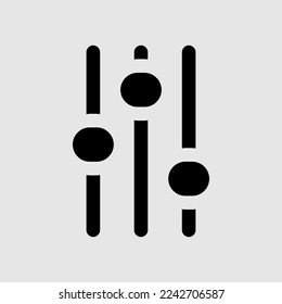Settings icon in solid style about user interface, use for website mobile app presentation