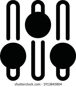 Settings icon, solid style for website and app presentations