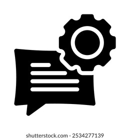 ícone configurações com glifo de estilo