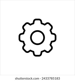 Settings icon, suitable for design element with simple outline  icon style has EPS file