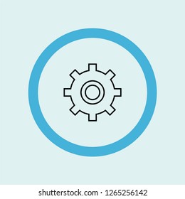 settings icon symbol. Premium quality isolated settings vector icon in trendy style. settings element.