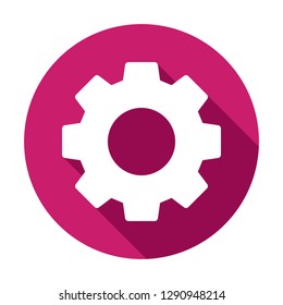 Settings icon, Tools and utensils icon. Long shadow style. Vector icon