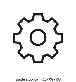 Settings icon, Tools and utensils icon. Outline bold, thick line style, 4px strokes rounder edges. Vector illustration