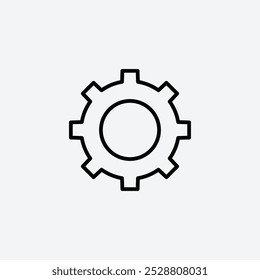 Settings icon in tree different line stroke sizes.