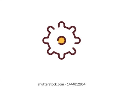 Settings icon in trendy flat style isolated on white background.Settings symbol. Vector illustration