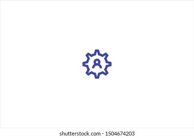 Settings icon in trendy flat style isolated on white background vector illustration