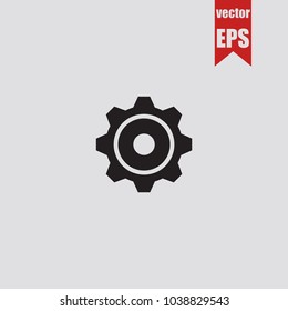 Settings icon in trendy isolated on grey background.Vector illustration.