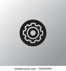 Settings icon in trendy isolated on grey background.Vector illustration.