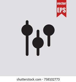 Settings icon in trendy isolated on grey background.Vector illustration.
