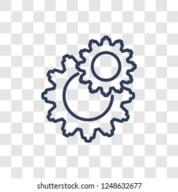 Settings icon. Trendy linear Settings logo concept on transparent background from User Interface and Web Navigation collection