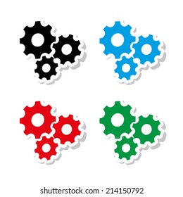 Settings icon - vector