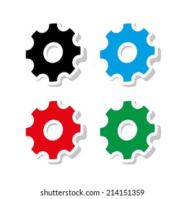 Settings icon - vector