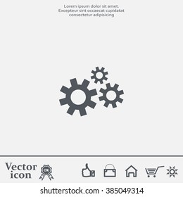 Settings icon vector