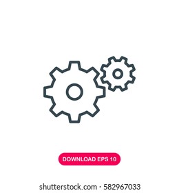 Settings icon vector