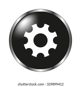 Settings icon - vector button