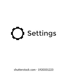 Settings Icon Vector in Flat Style. Gear Symbol Illustration