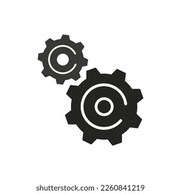 Settings icon. Vector graphics in flat