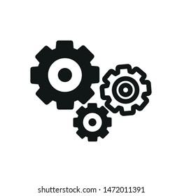 The settings icon. Vector illustration.