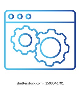 Settings Icon, Vector Illustration, Business Outline