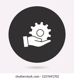 Settings icon. Vector illustration isolated. Simple pictogram for graphic and web design.