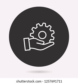 Settings icon. Vector illustration isolated. Simple pictogram for graphic and web design.