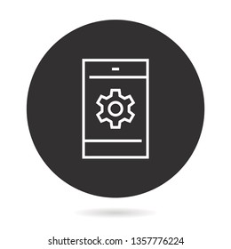 Settings icon. Vector illustration isolated. Simple pictogram for graphic and web design.
