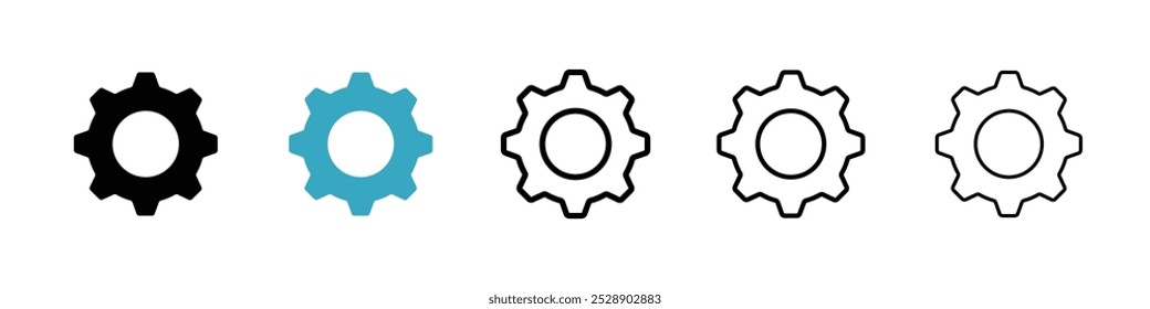Settings icon vector illustration set