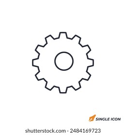 Ilustración vectorial de iconos de Configuraciones. Configuraciones símbolo aislado sobre fondo blanco.