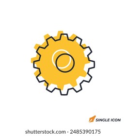 Settings icon vector illustration. Settings symbol isolated on white background.