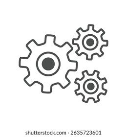  Settings icon vector IllustrationContaining configuration, maintenance, service, tools, wrench, gear. For website marketing design, logo, app, template, ui, operation, gear, control panel, equalizer,