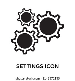Settings icon vector isolated on white background for your web and mobile app design, Settings logo concept