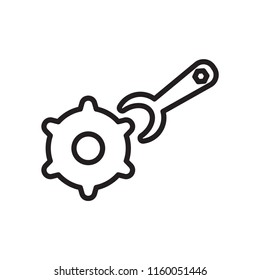Settings icon vector isolated on white background, Settings transparent sign