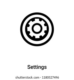 Settings icon vector isolated on white background, logo concept of Settings sign on transparent background, filled black symbol
