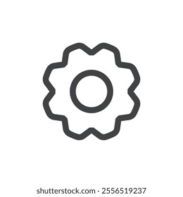 settings icon Vector logo outline