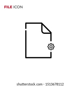 Settings icon vector on white background