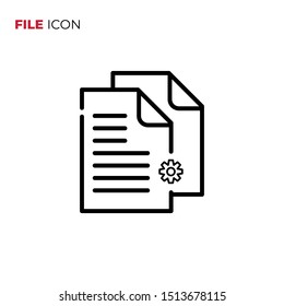 Settings icon vector on white background