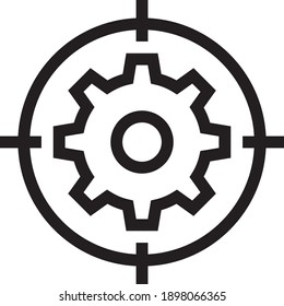 settings icon vector on white background