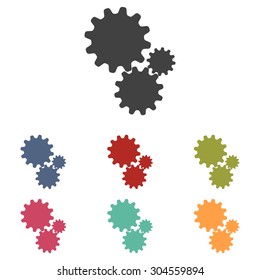 Settings icon vector set