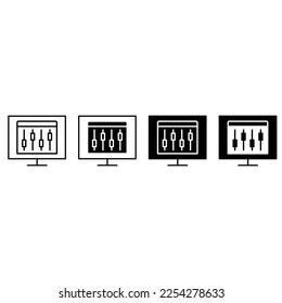 Settings icon vector set. Options illustration sign collection. adjustment symbol. control logo.