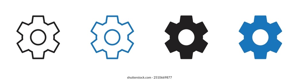 Settings icon Vector set outline