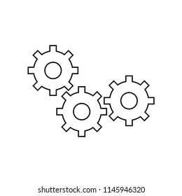 Settings icon vector icon. Simple element illustration. Settings symbol design. Can be used for web and mobile.