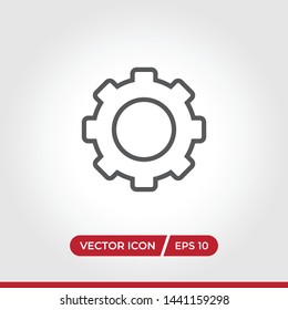 Settings icon vector. Simple settings sign in modern design style for web site and mobile app. EPS10