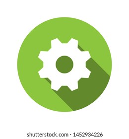 Settings icon vector. Tools, Cog, Gear Sign Isolated on white background. Help options account concept. Trendy Flat style for graphic design, logo, Web site, social media, UI, mobile app.