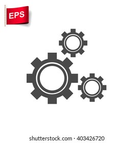 settings icon, vector tools symbol, isolated cog sign 